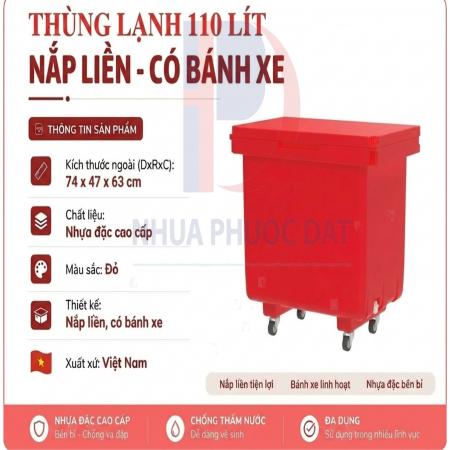 Thùng giữ lạnh 110 lít có bánh xe