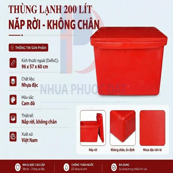 Thùng giữ lạnh 200 lít - Việt Nam
