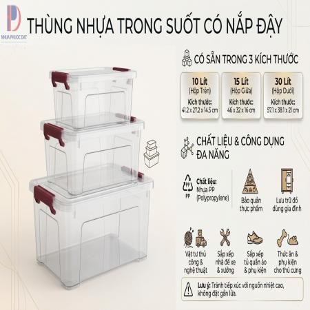 Thùng nhựa trong