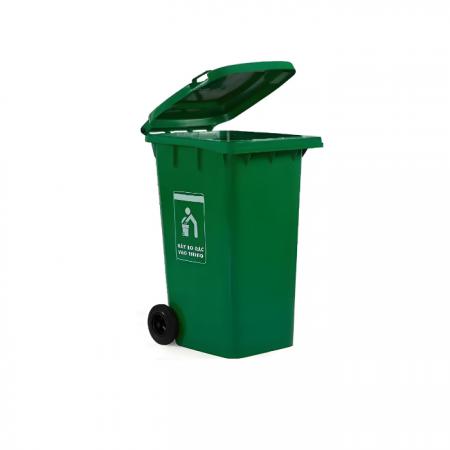 Thùng rác y tế 240 lít màu xanh