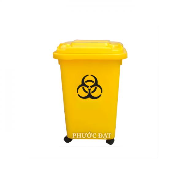 Thùng rác y tế 60 lít màu vàng