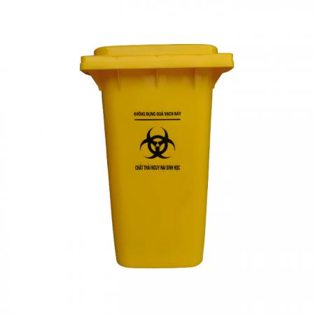 Thùng rác y tế 120 lít màu vàng