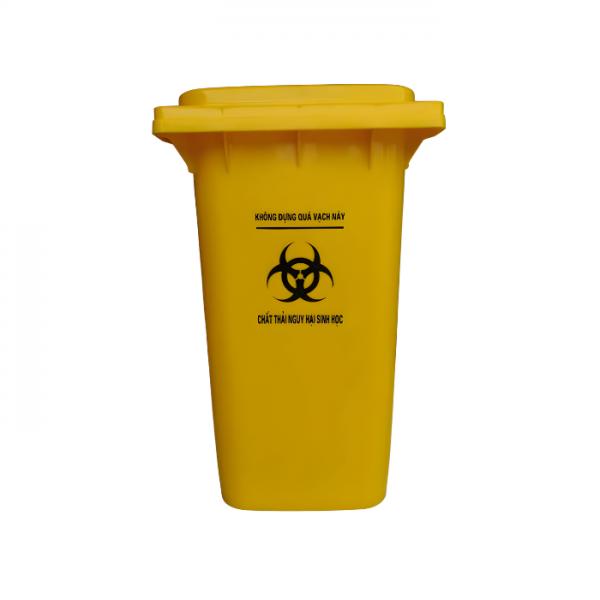 Thùng rác y tế 120 lít màu vàng