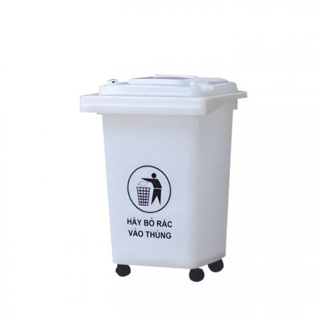 Thùng rác y tế 60 lít màu trắng