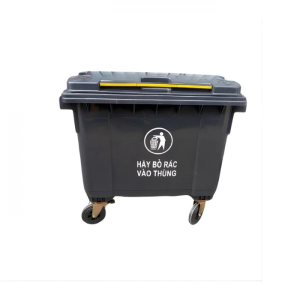 Thùng rác y tế 660 lít màu đen