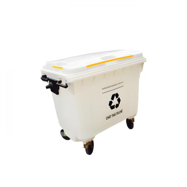 Thùng rác y tế 660 lít màu trắng