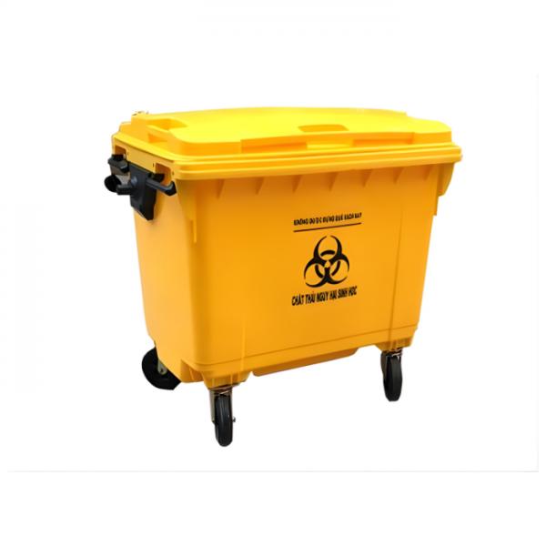 Thùng rác y tế 660 lít màu vàng