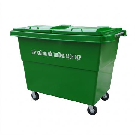 Xe gom rác 1000 lit 4 bánh