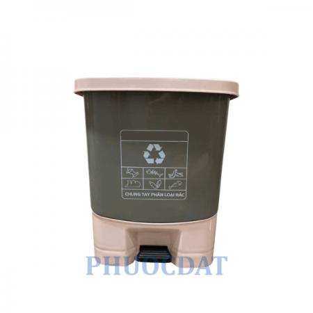 Thùng rác chân 16 lít - Hồng phấn