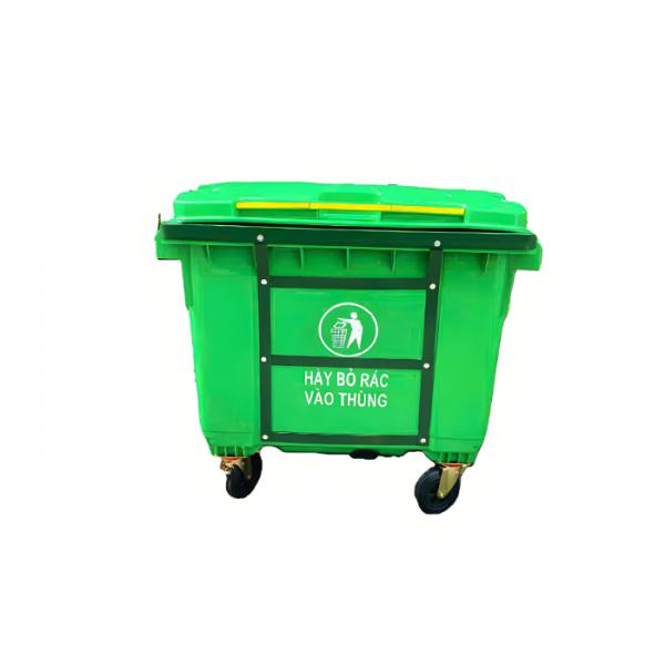 Xe gom rác 660 lit khung sắt