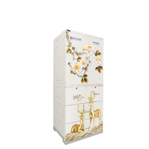 Tủ nhựa Mocal 2 cánh - Gold Deer Kem